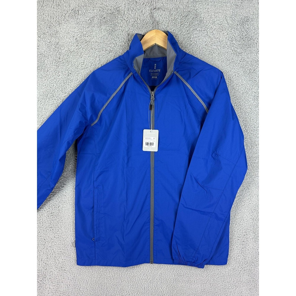 Elevate Jacket Mens S Blue Windbreaker Full Zip Lightweight Abosque 12605 New